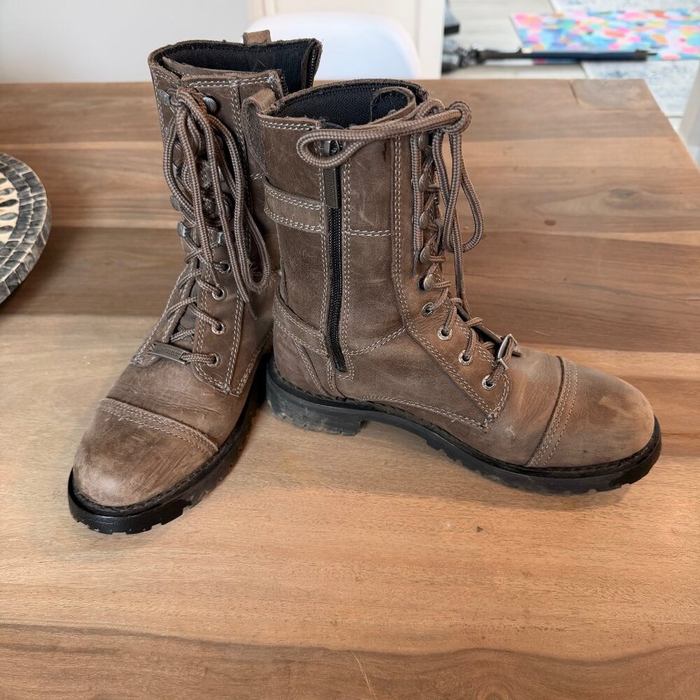 HARLEY DAVIDSON LIGHT BROWN ANKLE BOOTS